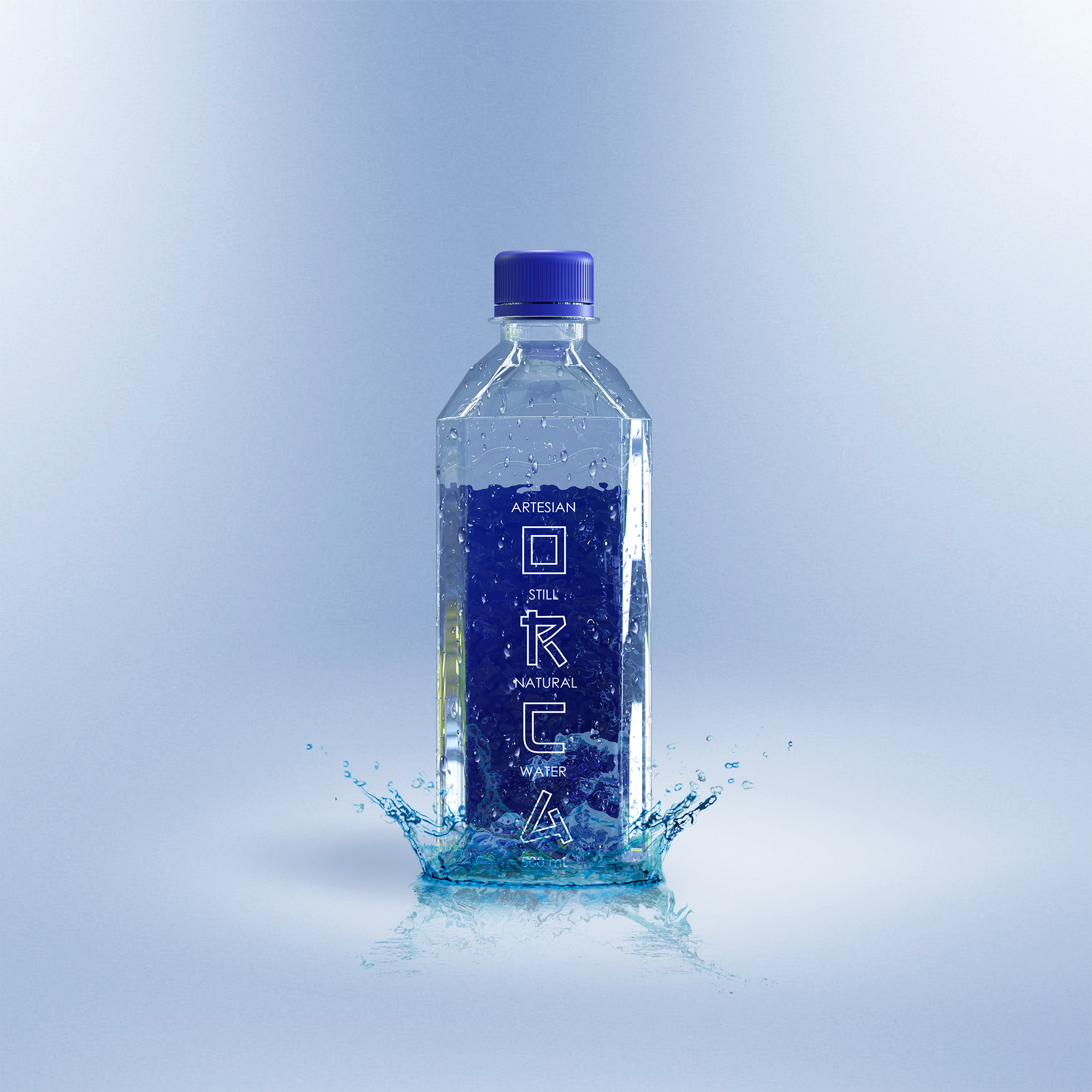 3D Product Visualization of Bottled Water
