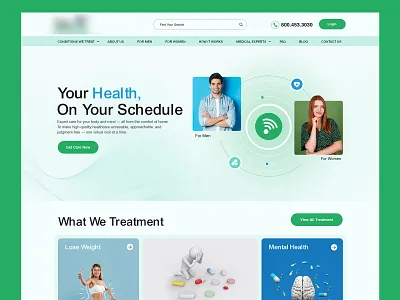 Heathcare Website healthcare landing page ui website