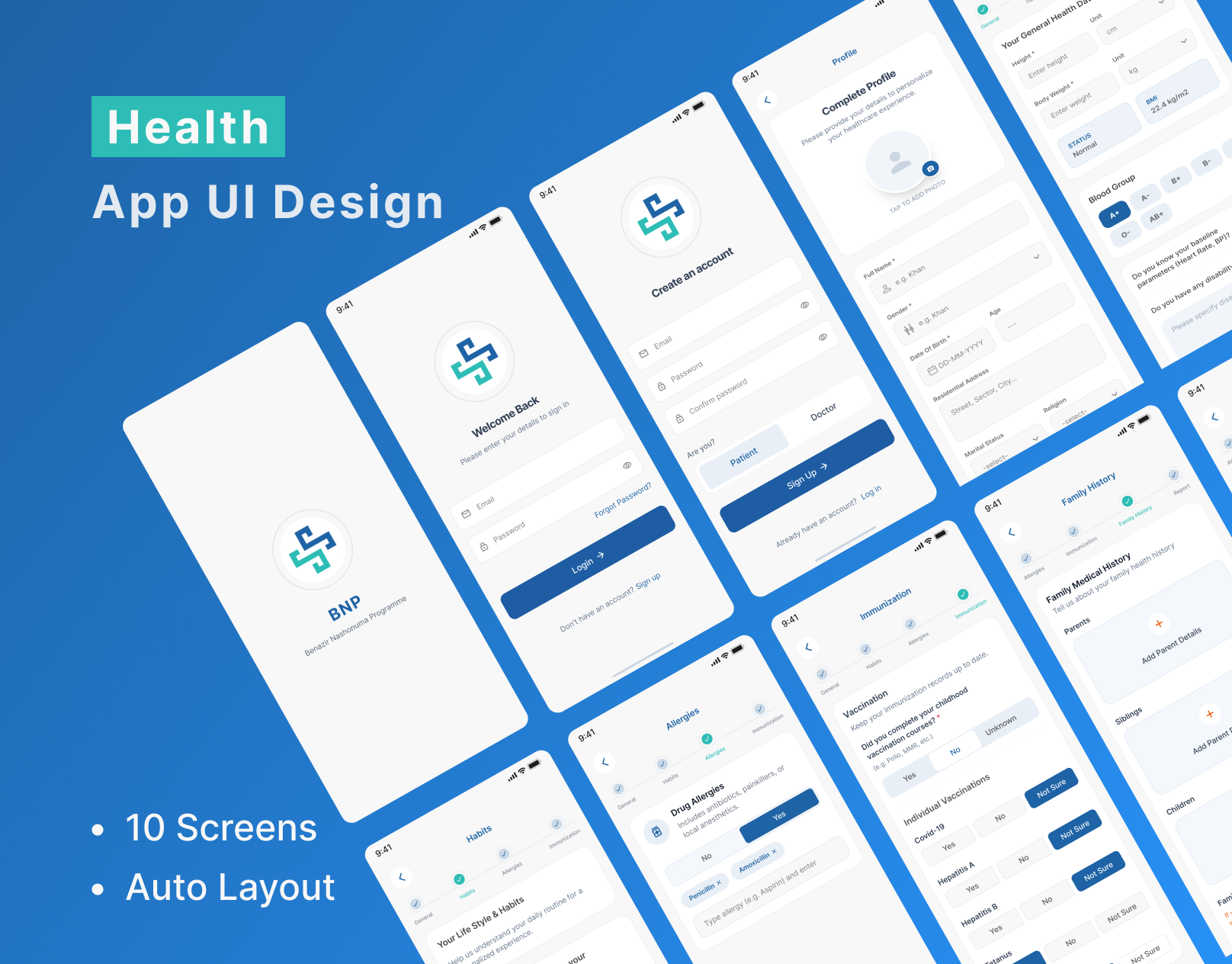 Example of Health App UI Design