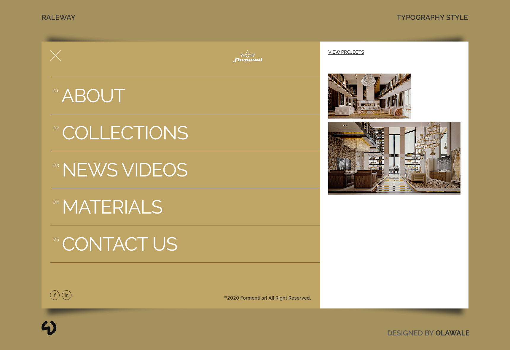 FORMENTI WEBSITE clean ui creative director editorial style figma graphic design interior design website menu page minimalist minimalist website modular grid layout navigation bar premium website s typography ui visula design web design web design inspiration website