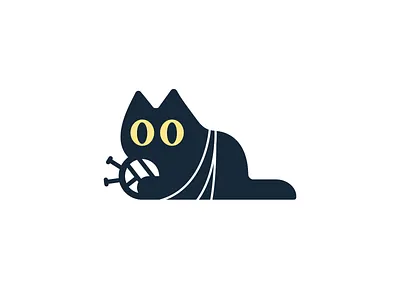 Nekomi animal animal character branding cartoon cat logo character logo craft brand cute cute logo handmade logo icon identity illustration knitting logo mascot logo minimal vector art yarn