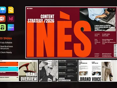 Content Brand Strategy Presentation agency presentation brand deck brand guidelines brand strategy branding business presentation clean presentation content plan content strategy corporate presentation creative presentation marketing plan marketing strategy minimal presentation modern presentation pitch deck presentation template social media strategy startup pitch deck strategy deck