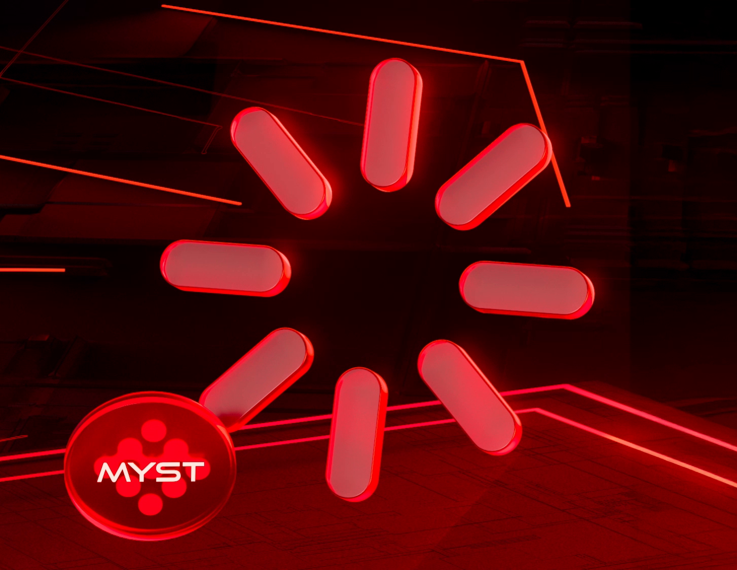 3D loading animation, crypto AI loading icon