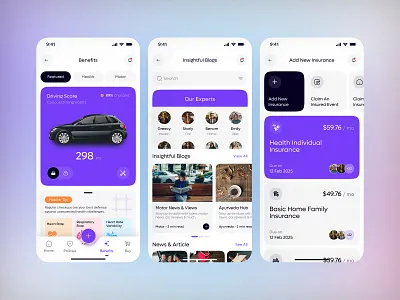 Insurance Mobile App app app design figma design insurance insurance app insurance app design insurance management insurance mobile app insurtech mobile app mobile ui product design service app ui design ux design