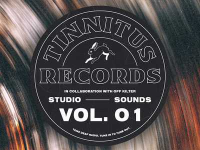 Tinnitus Records album art branding design graphic design logo music radio stirling typography vector vinyl