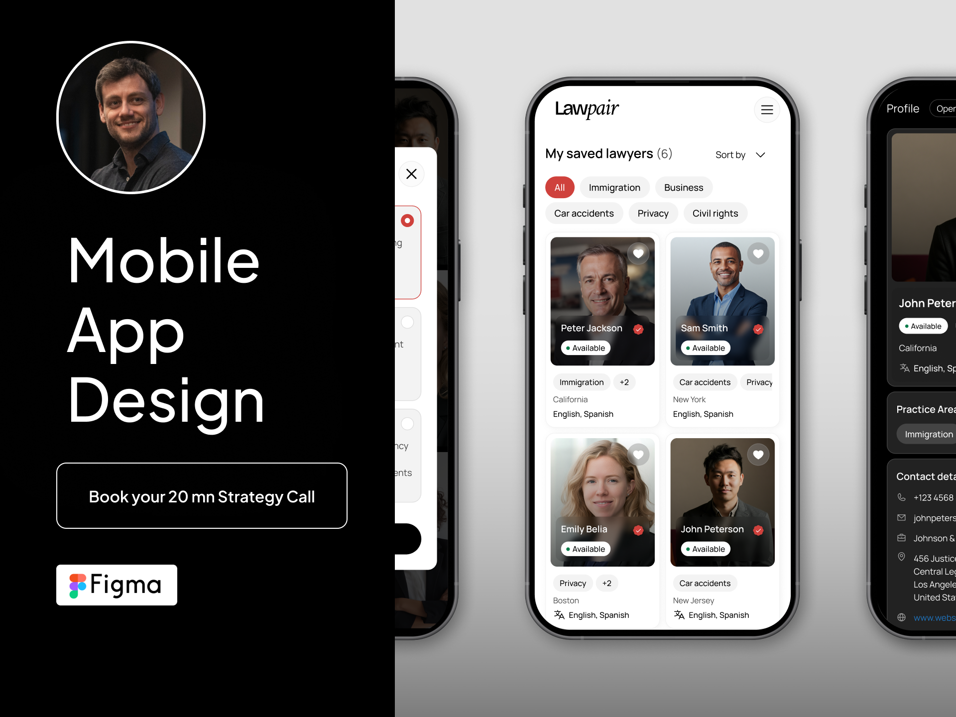 Example of Mobile & Web App Design, UX/UI