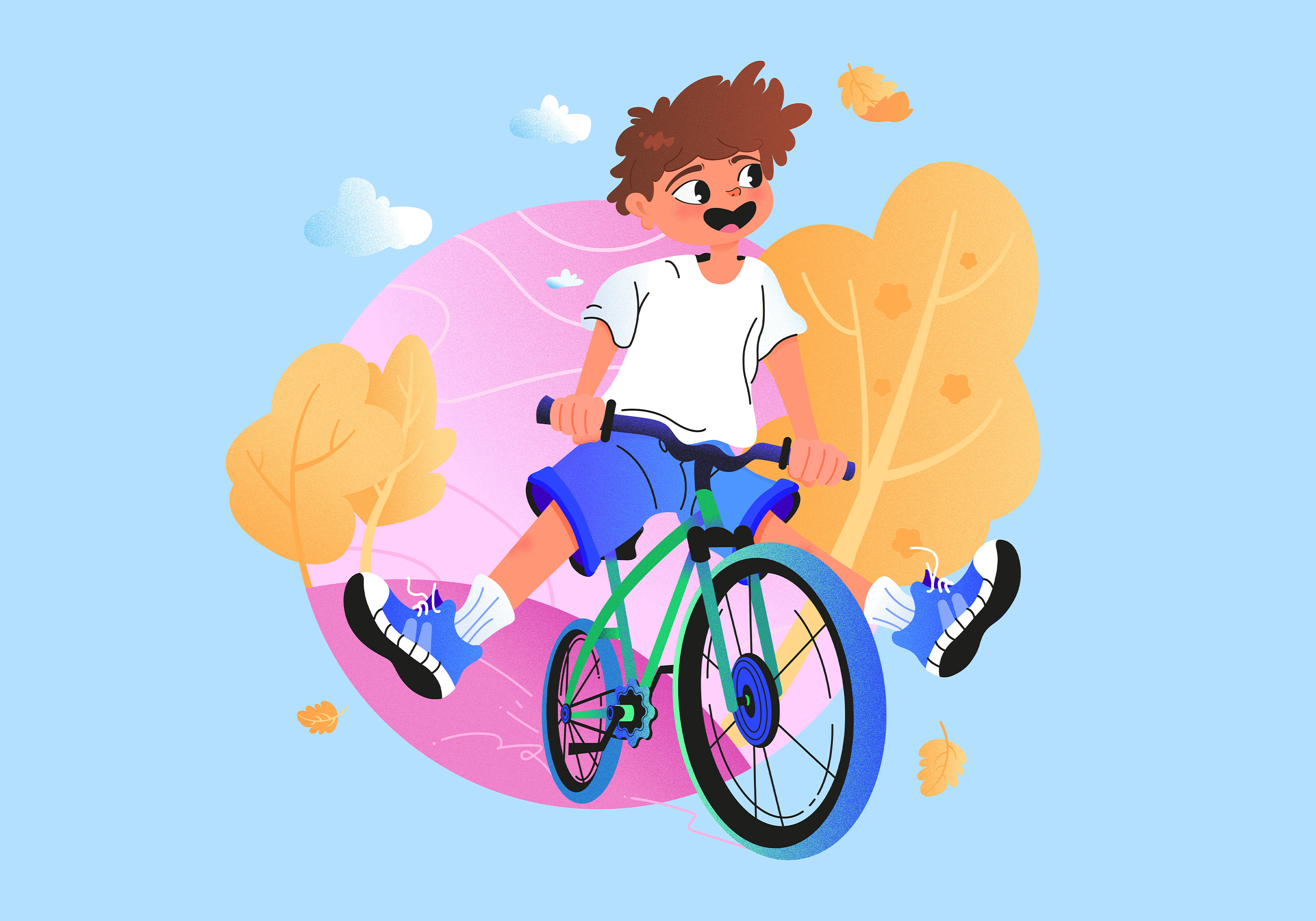 Ilustración - El hermoso viaje a casa
de mis abuelos