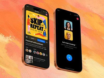 Mobile Podcast App android app audio clean clear dark episode ios listen mobile phone podcast show ui ux