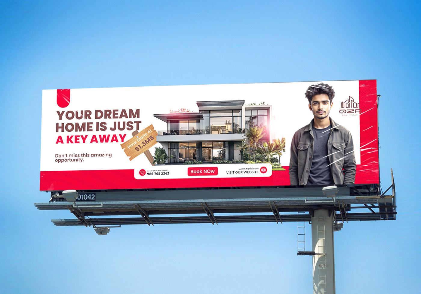 Real Estate Billboard Design Template advertising design billboard advertising billboard design branding design commercial design corporate advertising creative advertising large format design marketing design modern billboard outdoor advertising outdoor design print design property advertisement property marketing real estate ad real estate billboard real estate marketing signage design visual marketing