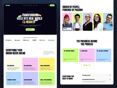 Mariq — Marketing Agency Template framer graphic design ui web design webflow website design