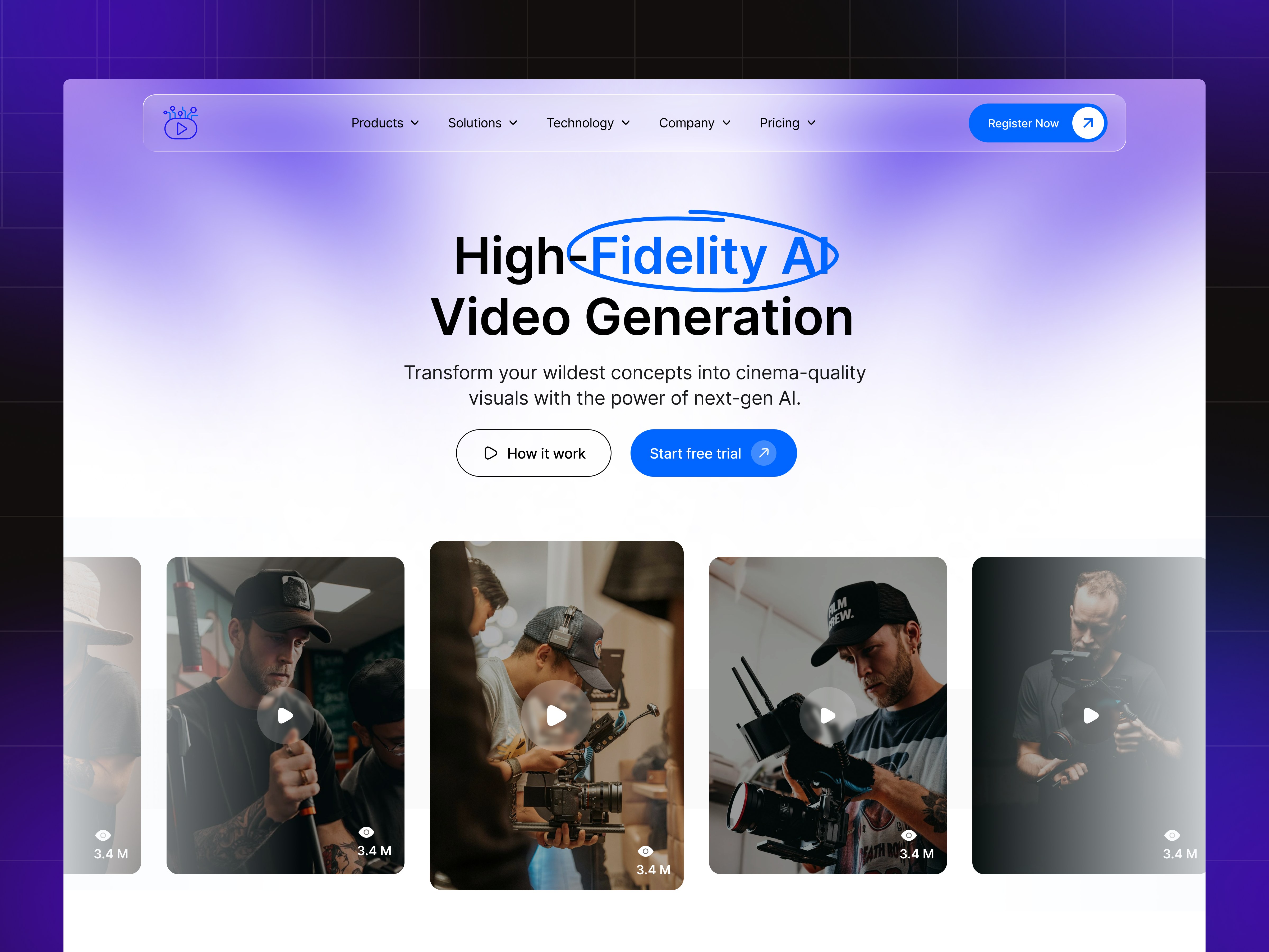 Example of Ai Website UI/UX Design Digital Products