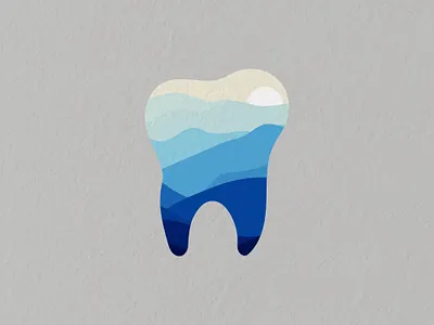 DENTAL LOGO blueridge branding colorful dental graphic design logo mountain vector