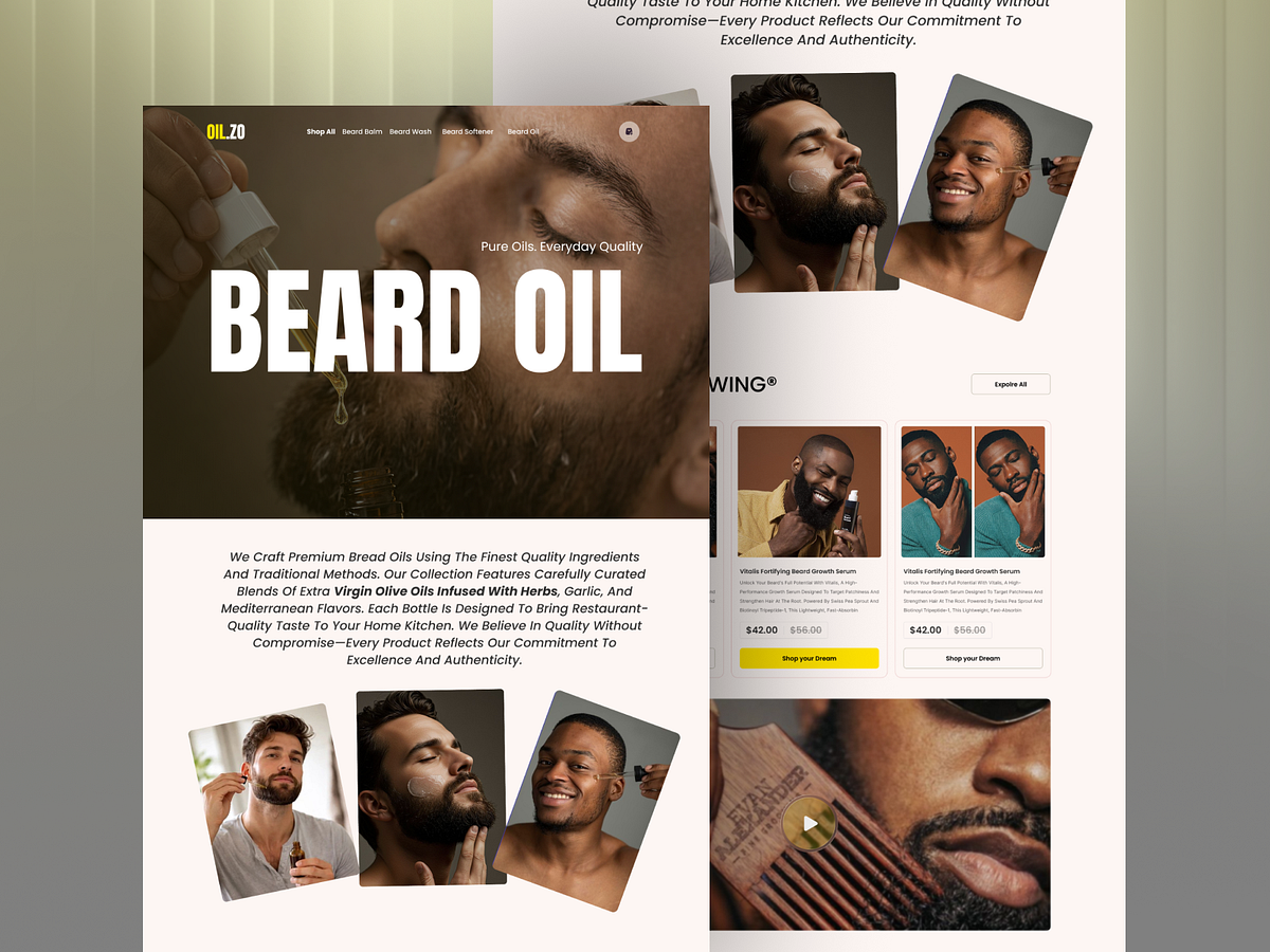 Redesign Mobile Responsive - Beard Oil  landing page design Image 0