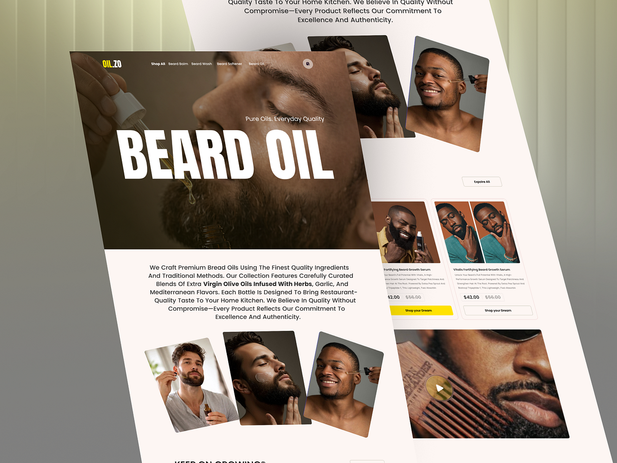 Redesign Mobile Responsive - Beard Oil  landing page design Image 2