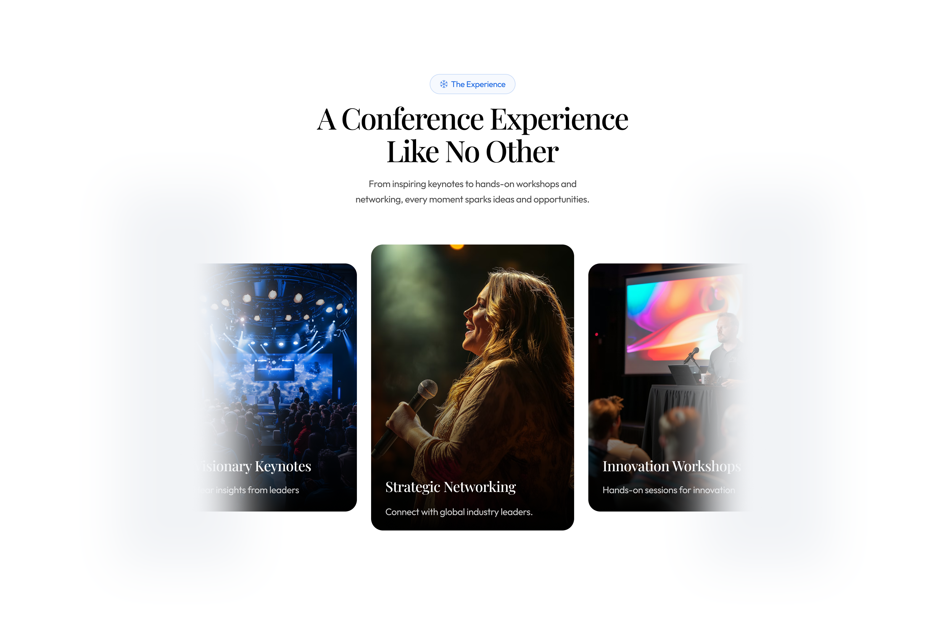 Example of Event Management Framer Template
