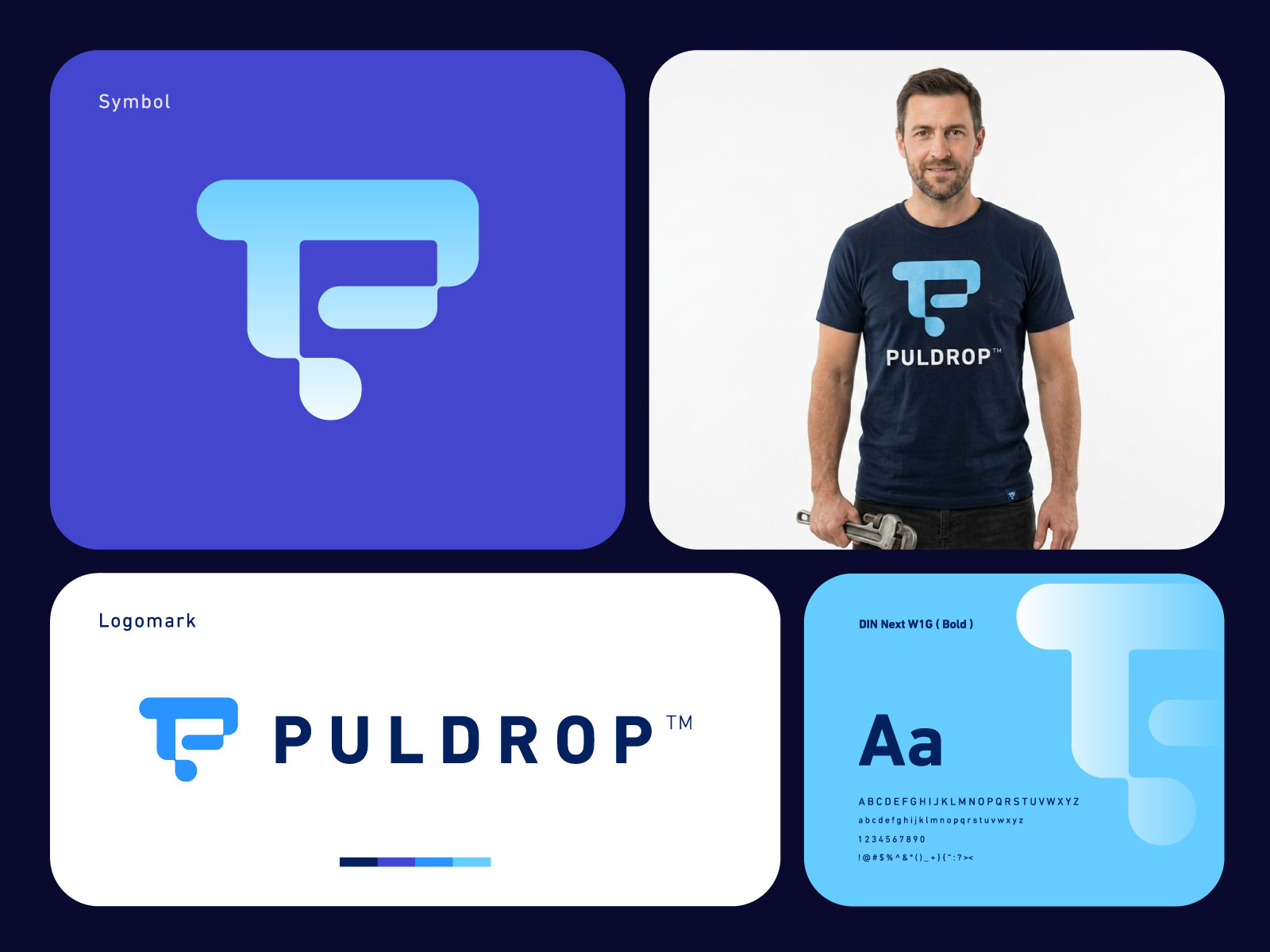 Puldrop Plumbing Minimal P Letter Water Drop Logo brandidentity branding creative logo logo logodesign logomark logotype minimal logo modern logo p logo plumber logo plumbing business logo plumbing logo plumbing service plumbing service logo service brand startup logo visual identity water brand water drop logo