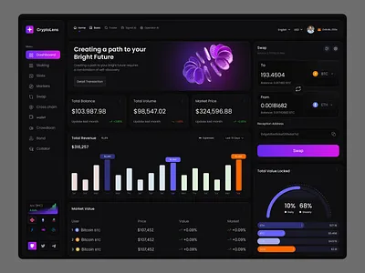 Crypto Wallet Dashboard Design ai agent crypto dashboard crypto wallet design cryptocurrency app dashboard ui figma design fintech design modern ui product design ui design ux design web app ui