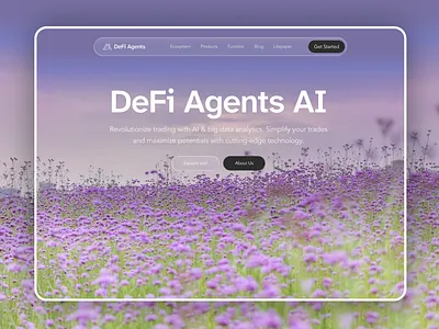 DeFi Agents AI ai artificial intelligence crypto defi website defi defi ai defi company defi dashboard defi landing page defi platform defi token defi web defi website defi website design futuristic ui landing page ui ux web3 defi