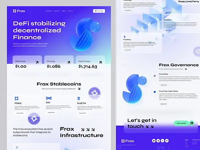 Decentralized Finance Platform blockchain crypto landing page decentralized website design defi platform finance finance platform fintech product design saas landing stablecoin startup website uiux web design web3