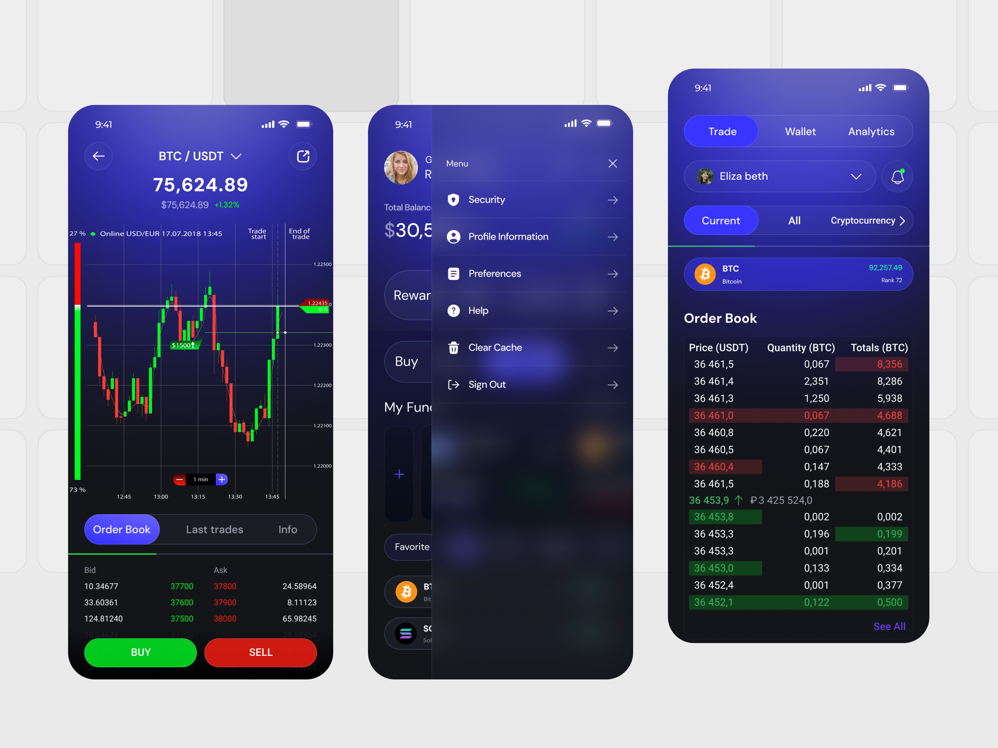 Example of Crypto Mobile App Design