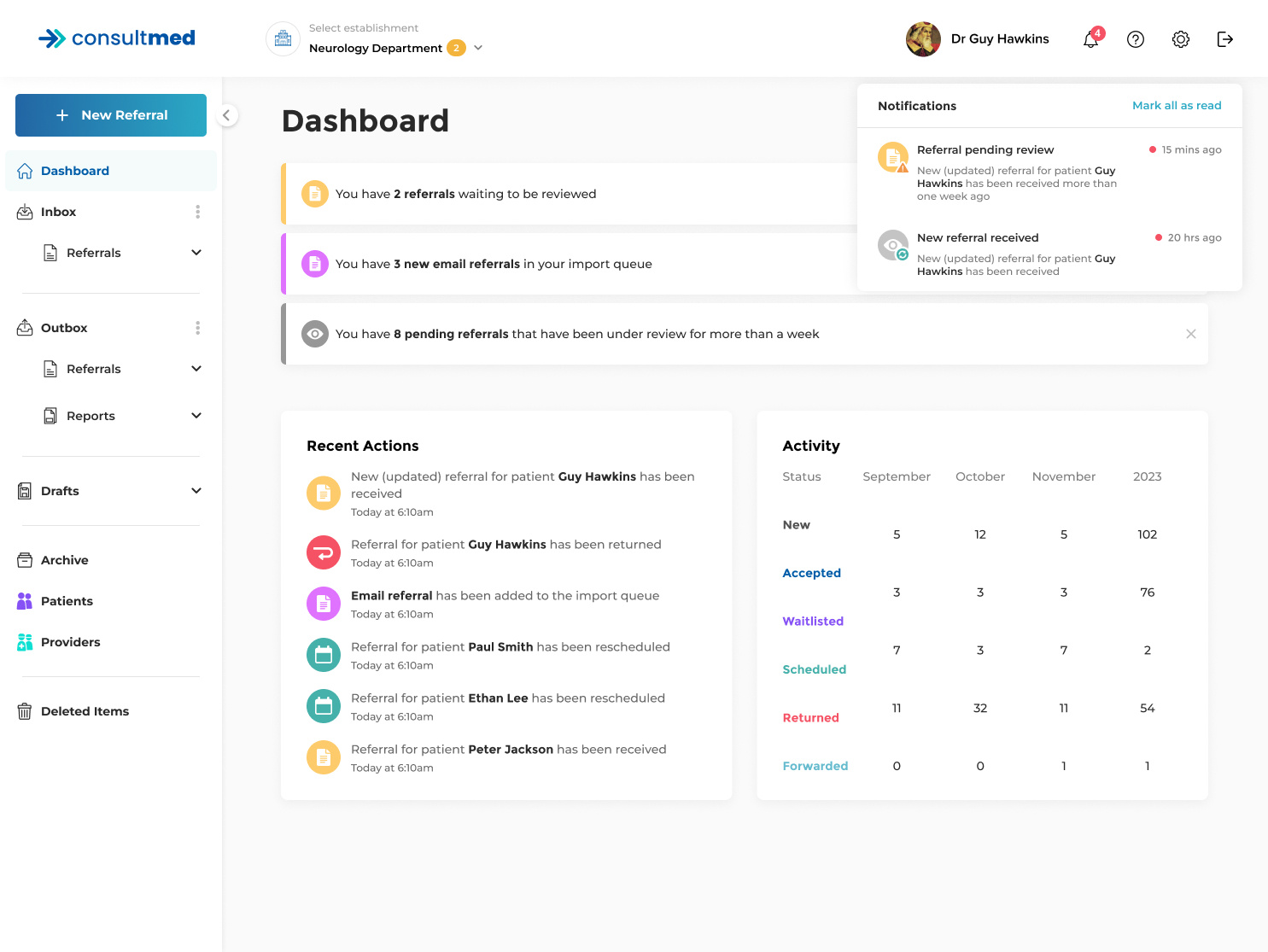 Consultmed - Patient Referral Management System