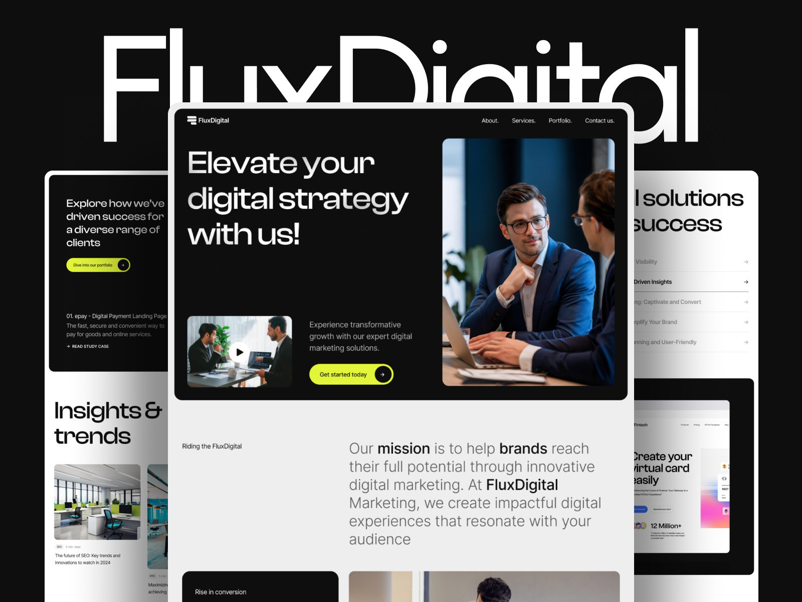 Example of FluxDigital - Digital Marketing Agency Landing Page