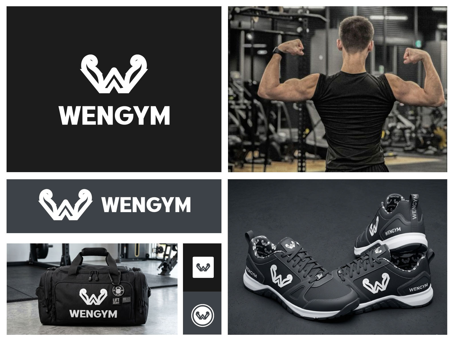Wengym - Gym Logo – Strong & Bold Fitness Brand Identity