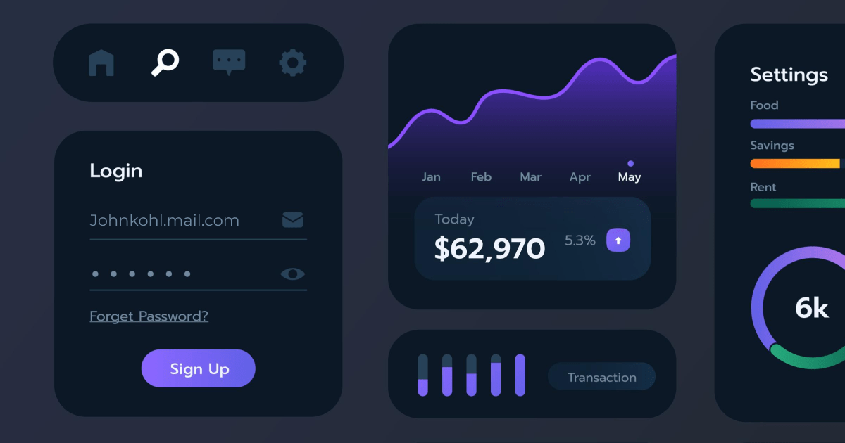 UI component set on design system