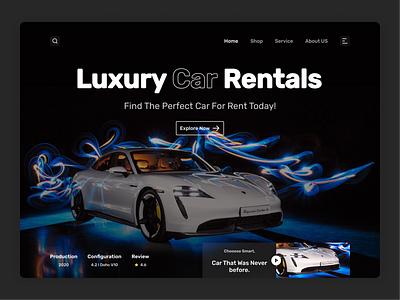 Sport Car Hero Section carculture carwebdesign graphic design luxurycars uidesign ux uxdesign webdesign webdesignui