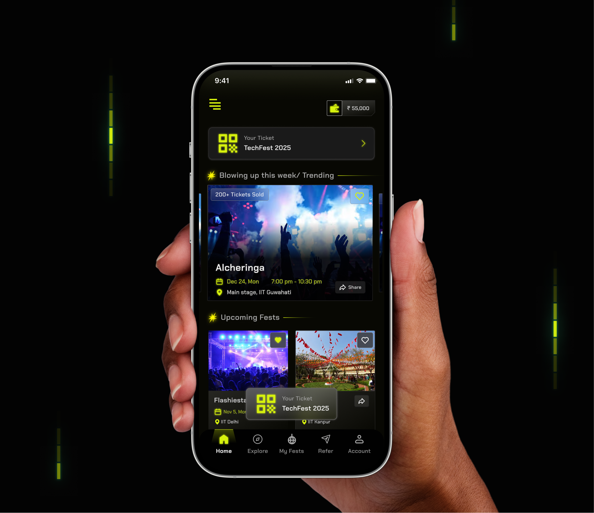 Fest Connect app design graphic design ui ux