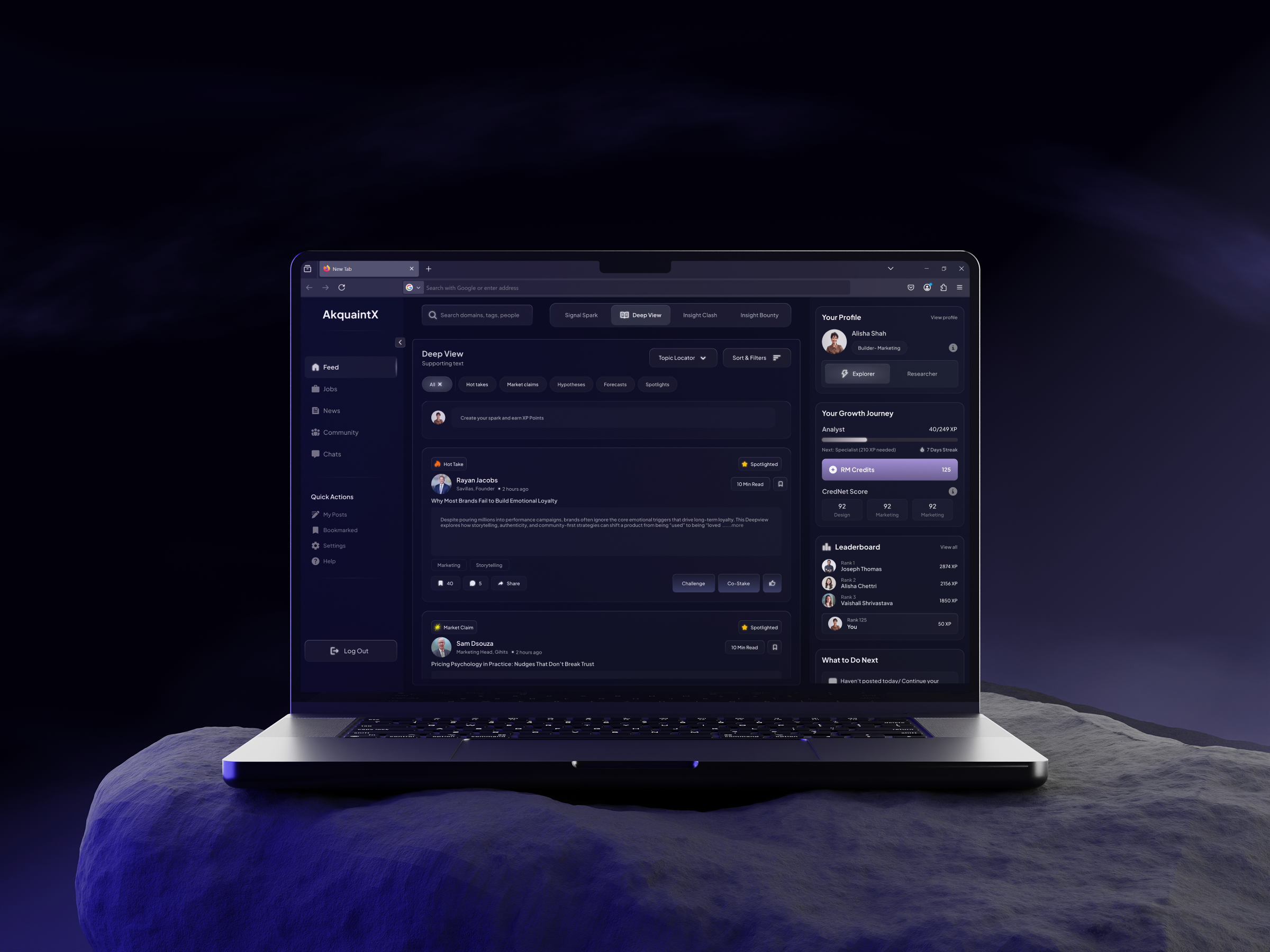 AkquaintX app design graphic design ui ux