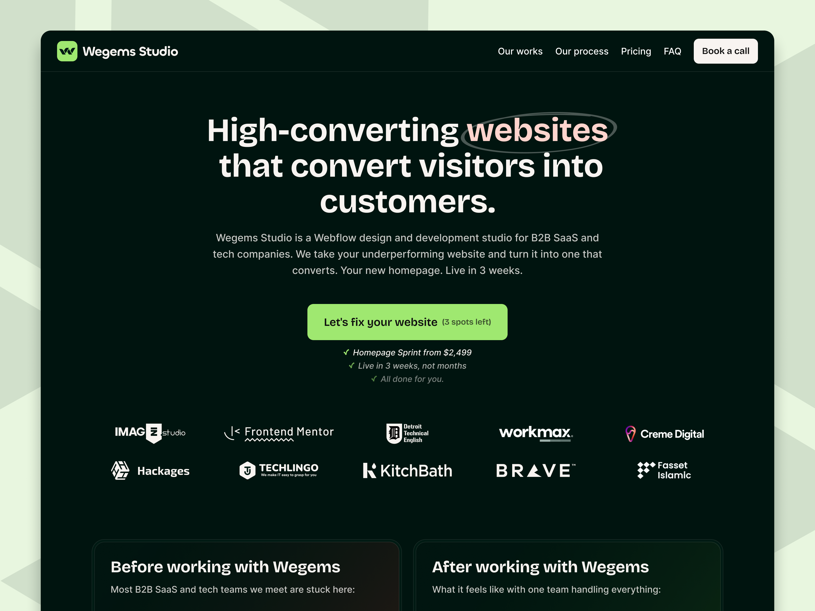 Example of Landing Page Design For Saas