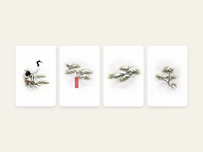 Modern Hanafuda — January Set art direction card design card game collectible cards cultural redesign editorial illustration floral illustration graphic design hanafuda illustration japanese inspired minimal illustration modern hanafuda modern reinterpretation nature illustration playing cards portfolio reimagined traditional motif visual design