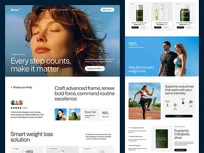 Slimor - Weight Loss Telehealth Landing Page body transformation ecommerce fatloss fatloss diet landing page landingpage nutrition tele health telehealth website web design webdesign website design website designer weigh loss clinic weight loss weight loss healthcare weight loss medicine weight loss supplement weight loss treatment weight loss website