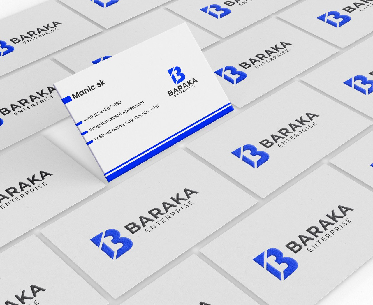 Bold & Minimal B Letter Logo Design for Baraka Enterprise.. creative logo design