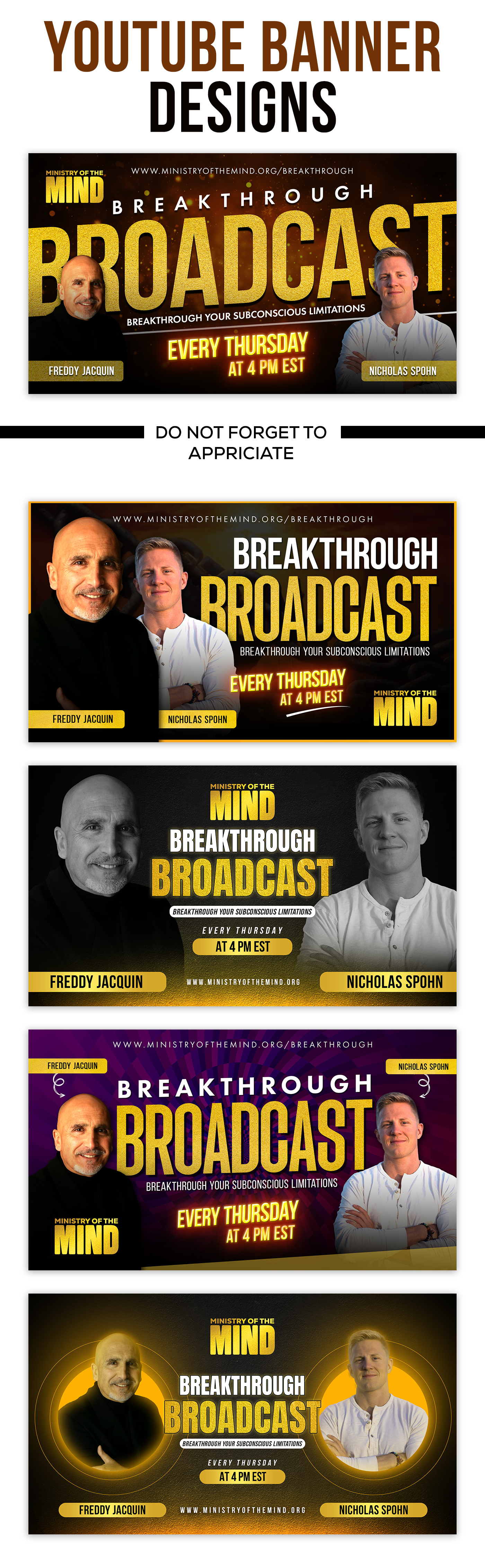 YouTube Broadcast Banner banner art banner design bold text branding channel art clean design cover design creative art design layout digital art graphic banner media banner modern banner promo banner social banner typography web banner youtube banner yt banner yt cover