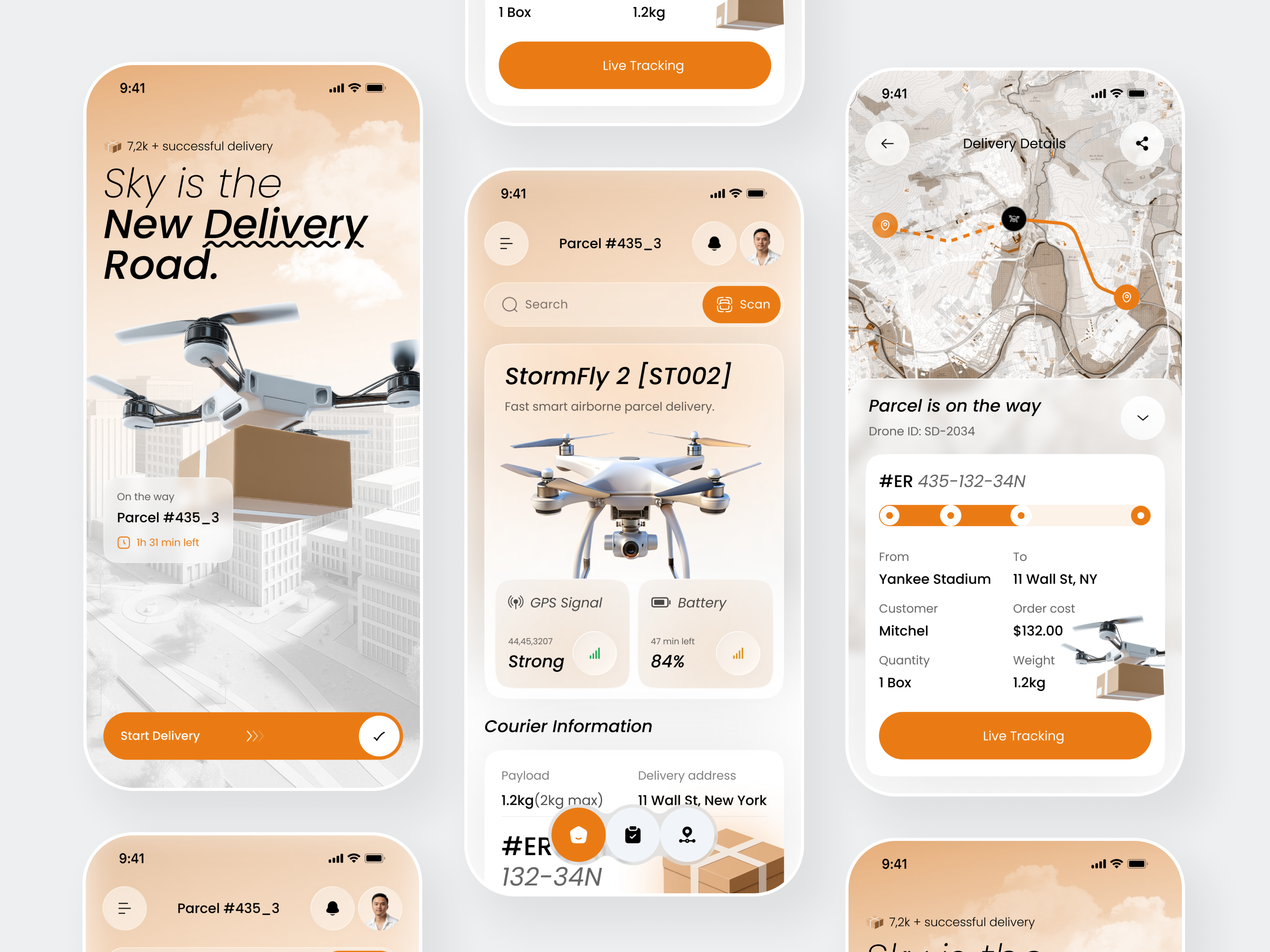 Drone Delivery Tracking App Design
