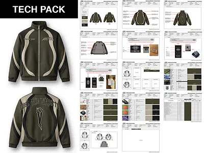 STREETWEAR READY TECH PACK branding clothing fashion design graphic design streetwear design tech pack