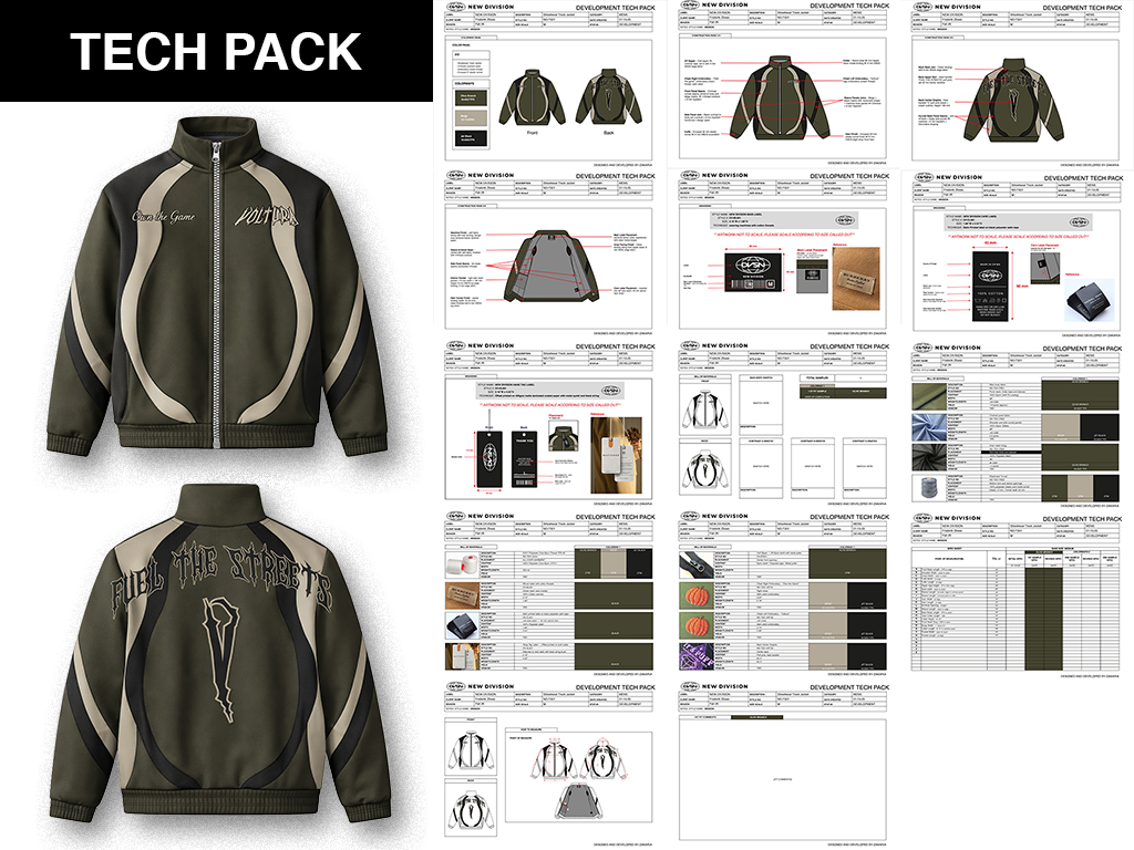 Example of Factory Ready Apparel Tech Pack
