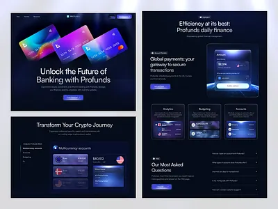 Banking Website UI interface product saas service startup ui ux web