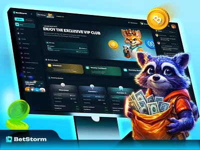 VIP Club - Casino Website bonus page casino casino profile casino website club e sports gambling game interface online casino profile page rakeback sports betting vip vip club website