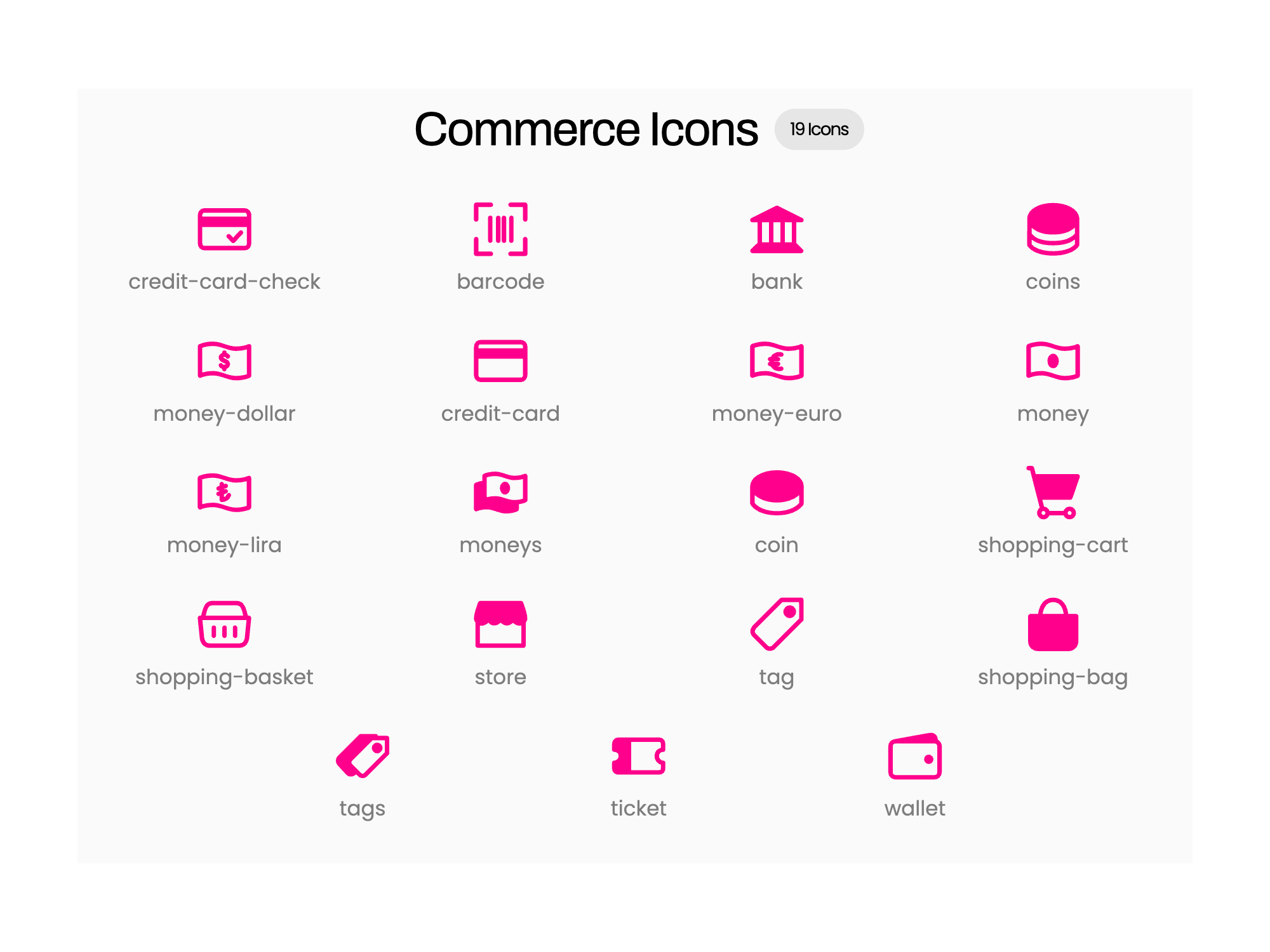 Commerce Icon Set