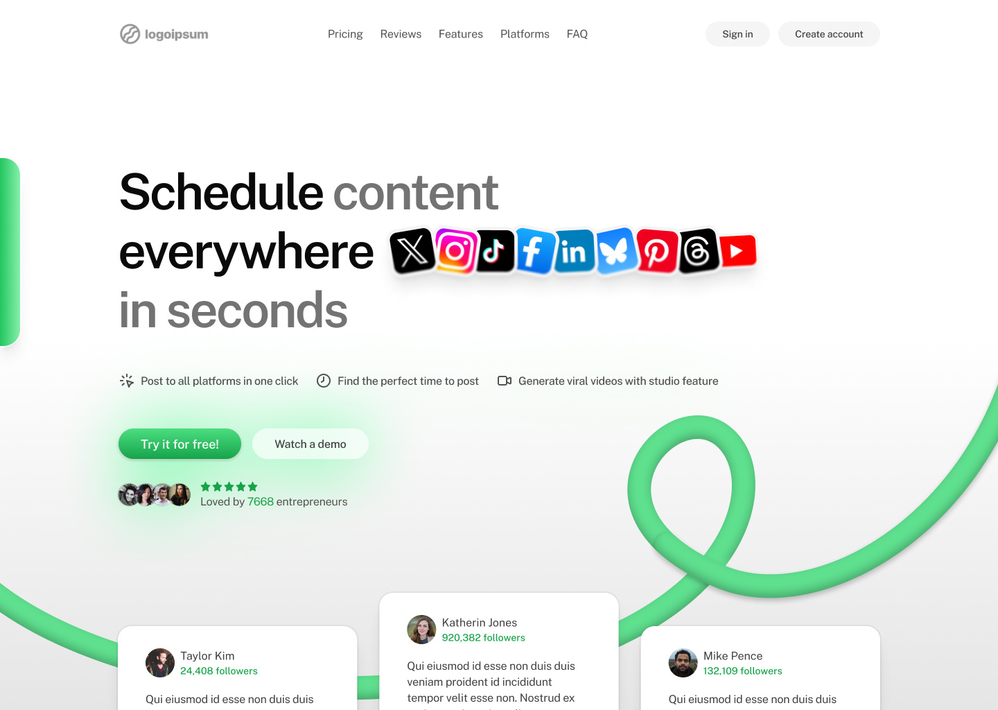 Social media scheduling tool design exploration