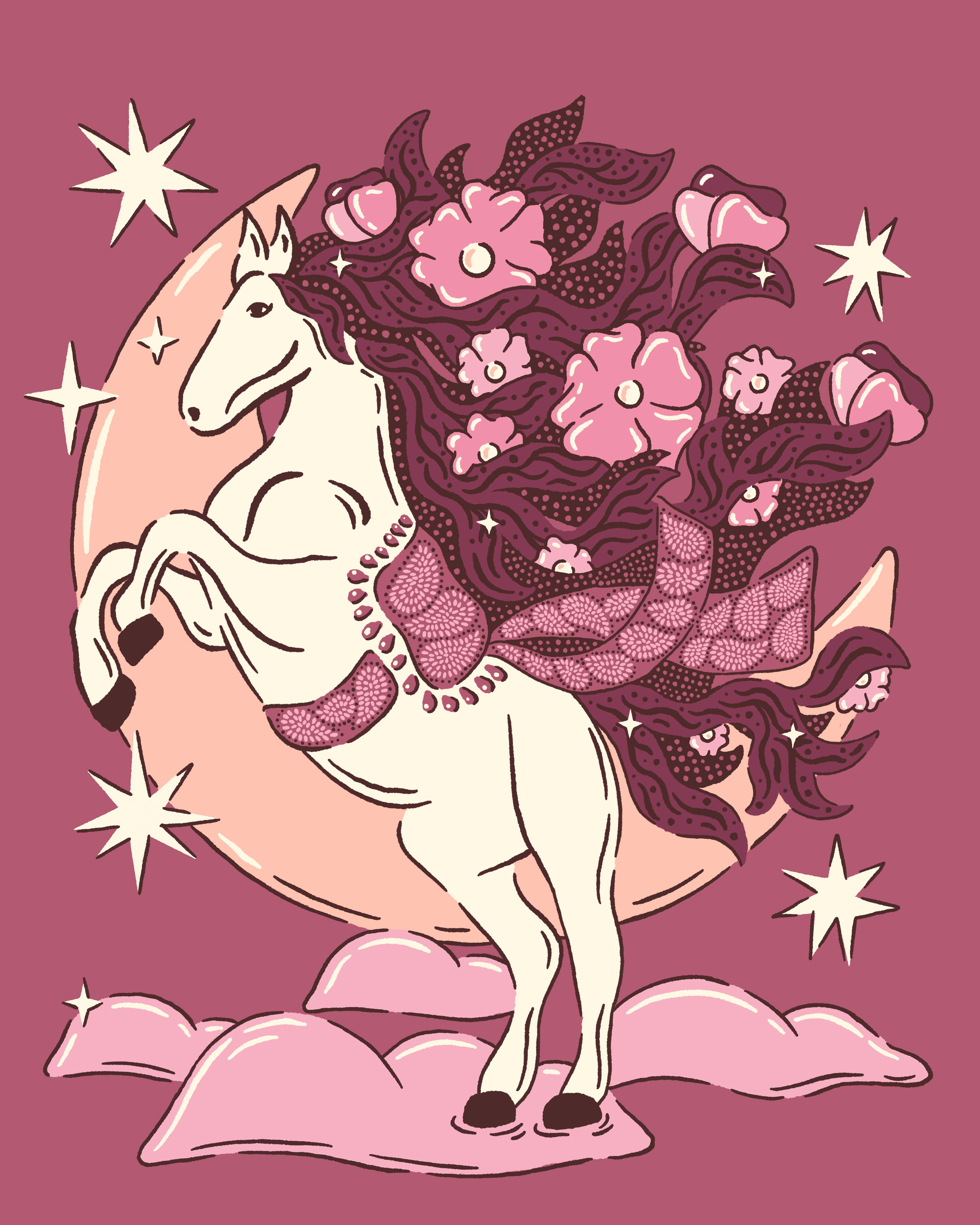 Wild Mane: Horse illustrations and lettering collection