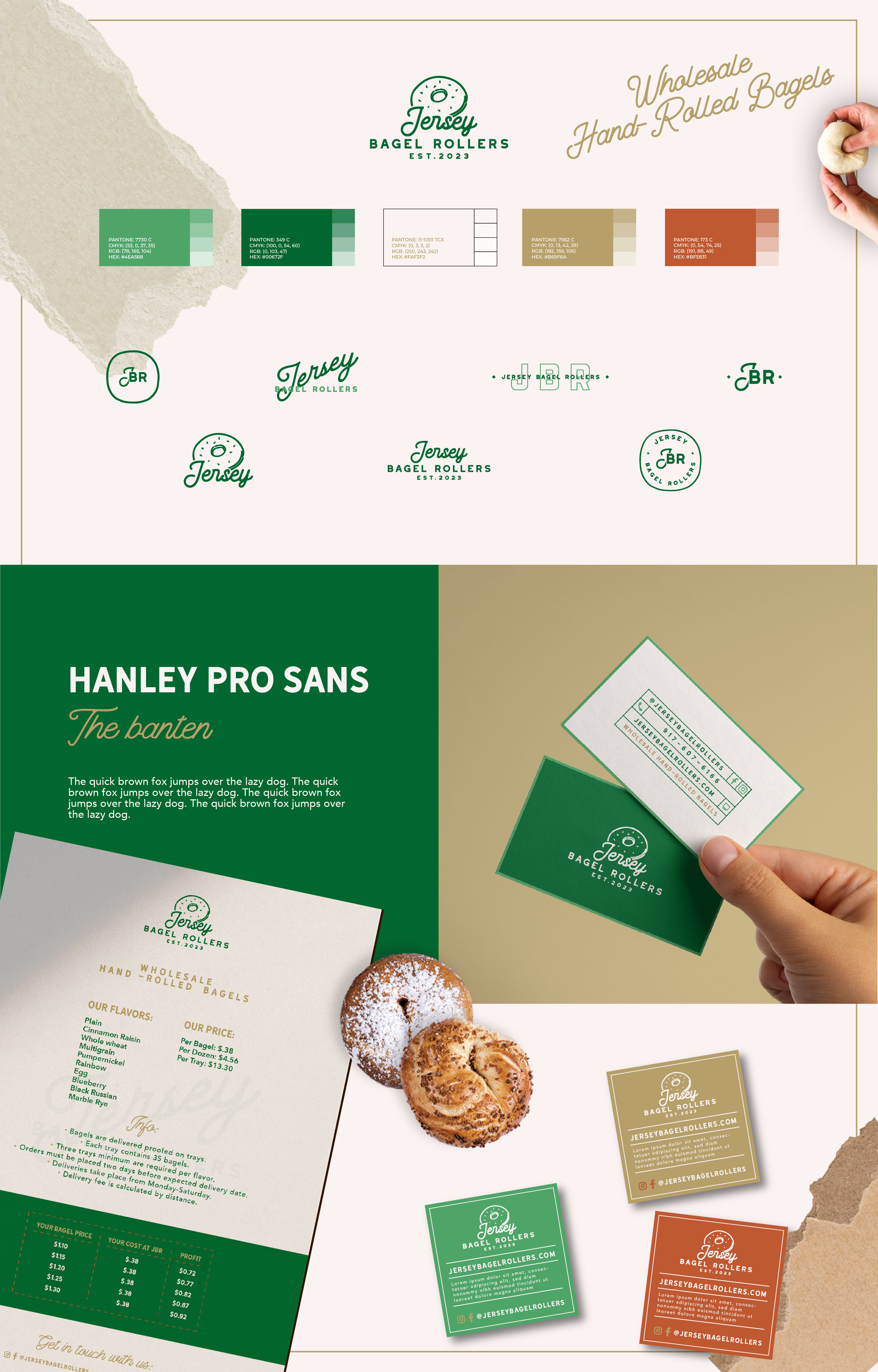 Jersey Bagel Rollers bagel bakery branding burger donuts hospitality hotel indian logo system pizza restaurant retro sushi tacos tropical vintage