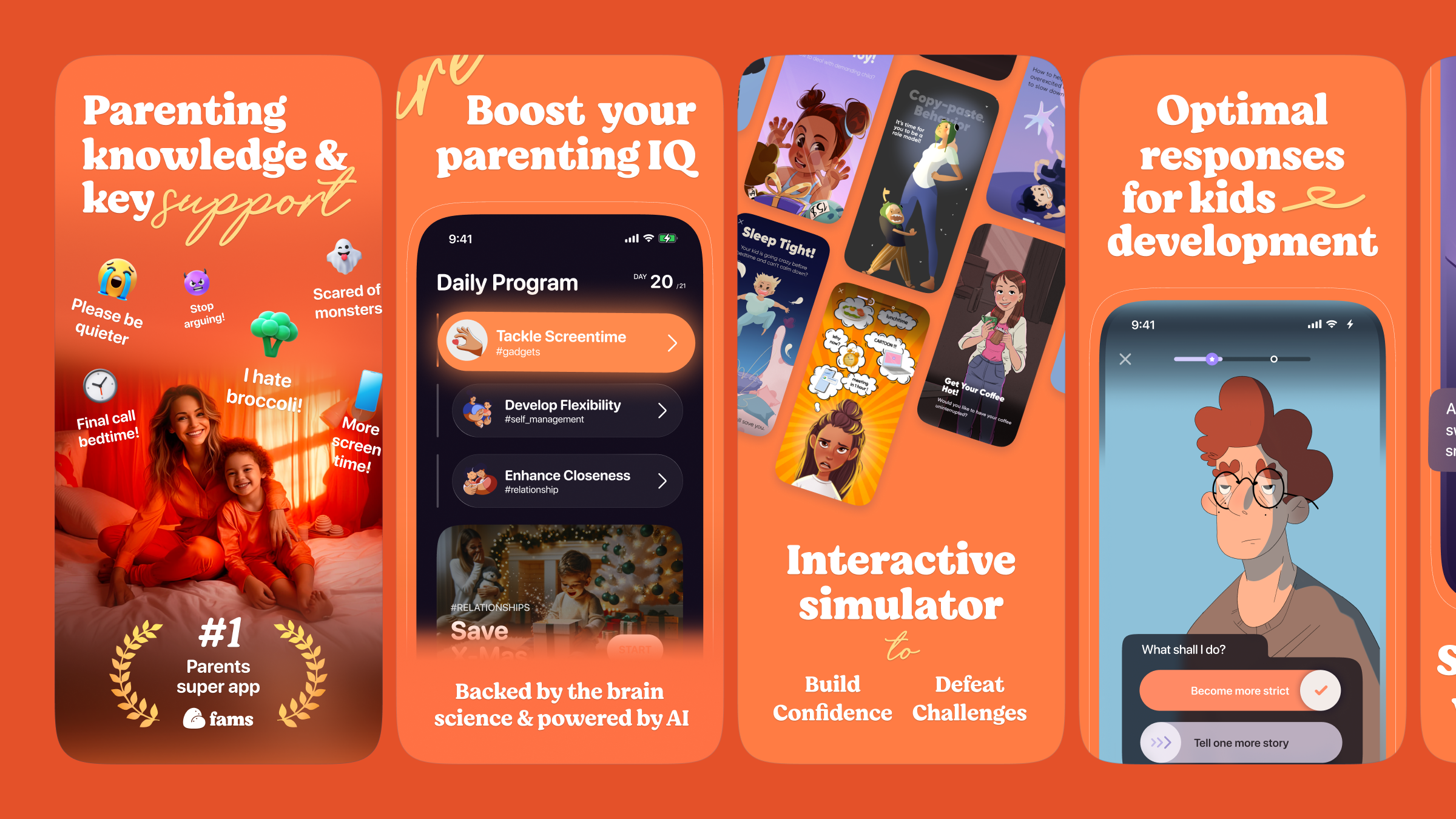 App Store Screenshots | FAMS: parenting, kids & family app design app marketing app screenshots app store app store creative app store design app store listing app store optimization app store preview app store screenshots app store visuals aso conversion optimization google play mobile app design mobile app marketing mobile ui product design screenshot design ui design