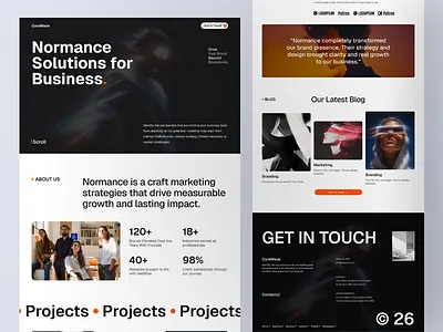 Digital Agency Website UI/UX Design – Corewave agency creativity homepage modern smooth user flow ui web