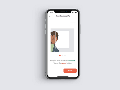 Video Selfie Tutorial animation app banking interaction kyc mobile design ui ux