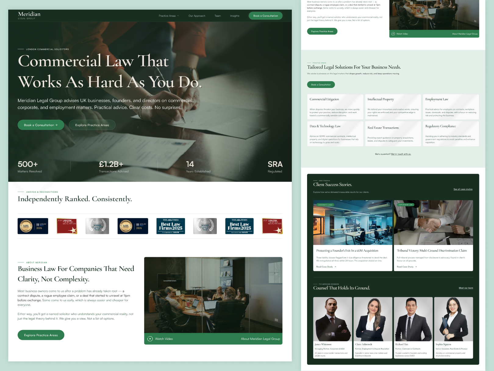 Meridian Legal Group — Commercial Law Website | Webflow