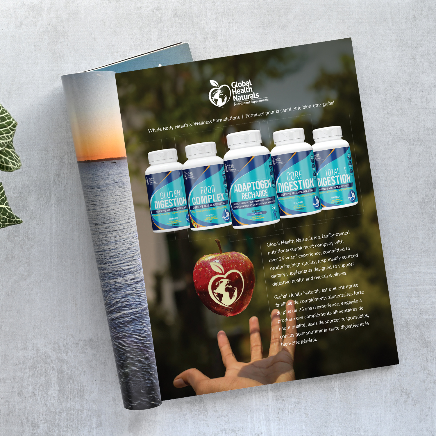 Magazine ad series for Global Health Naturals 🍎